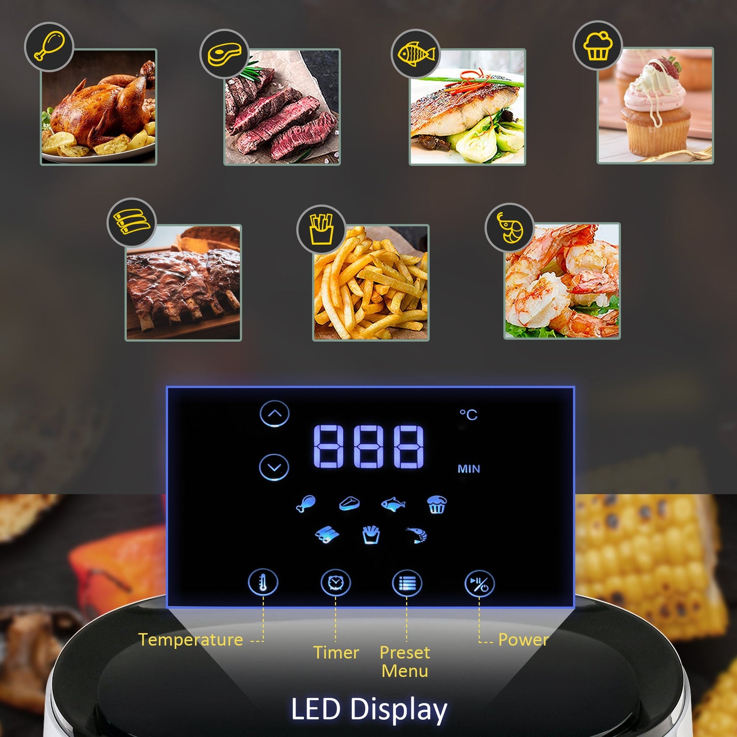 2.5L Air Fryer Oven – Digital, Fast & Healthy Cooking
