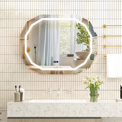 LED Anti-Fog Bathroom Mirror – 3 Color Light