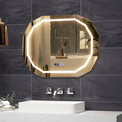 LED Anti-Fog Bathroom Mirror – 3 Color Light