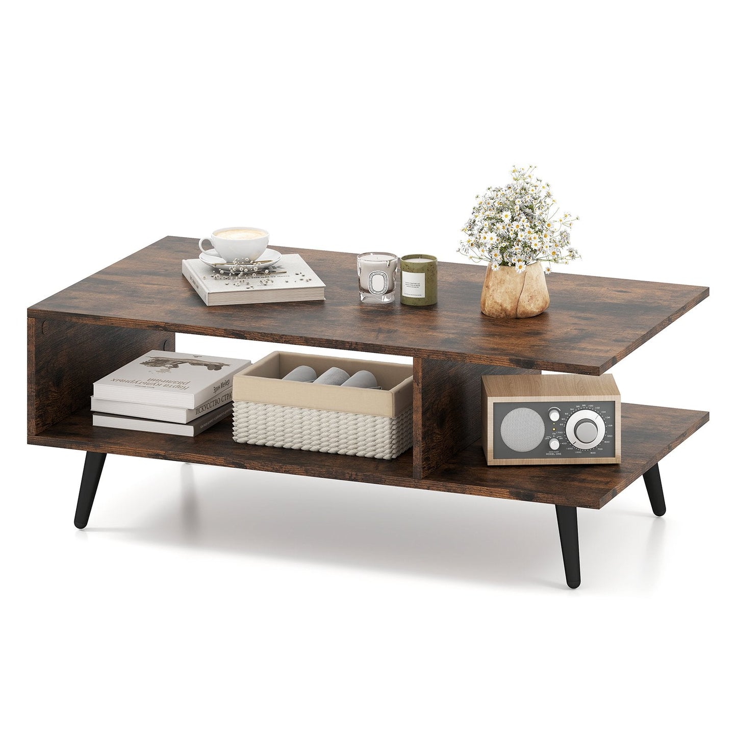 Mid-Century Modern Coffee Table with Storage
