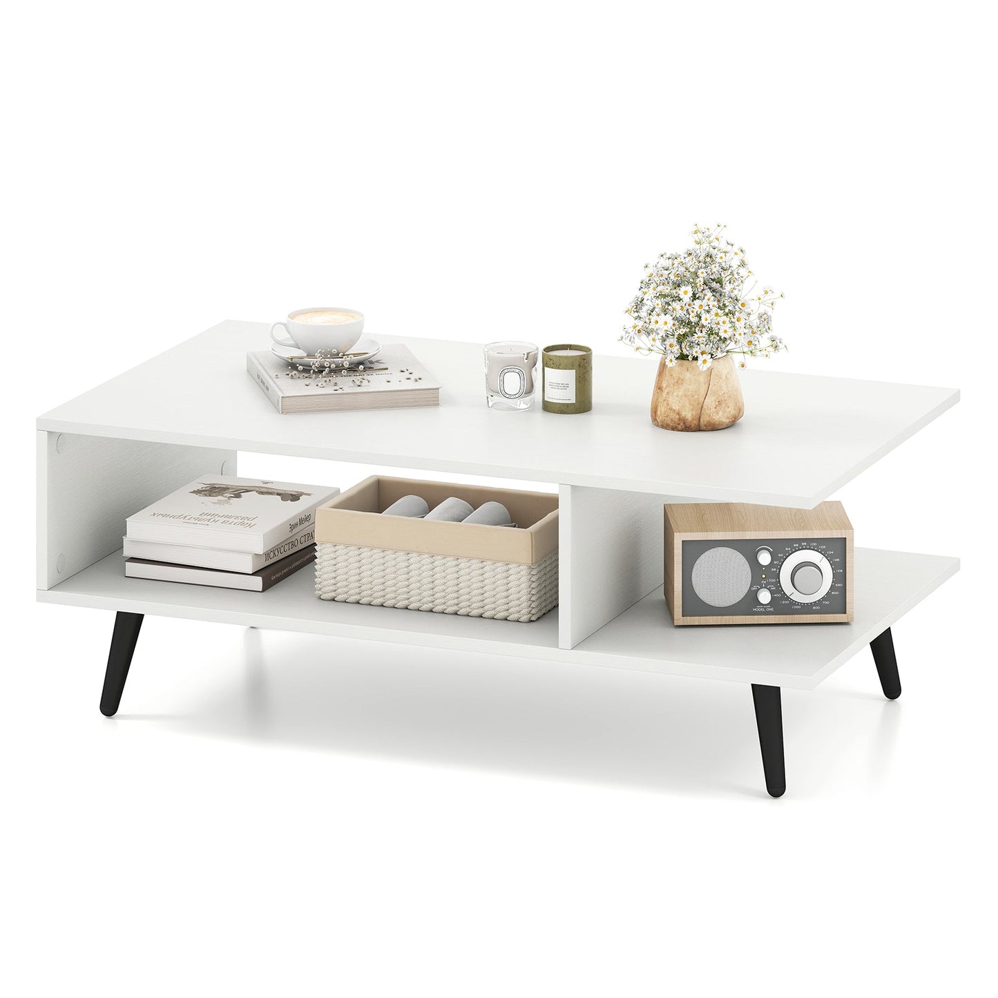 Mid-Century Modern Coffee Table with Storage