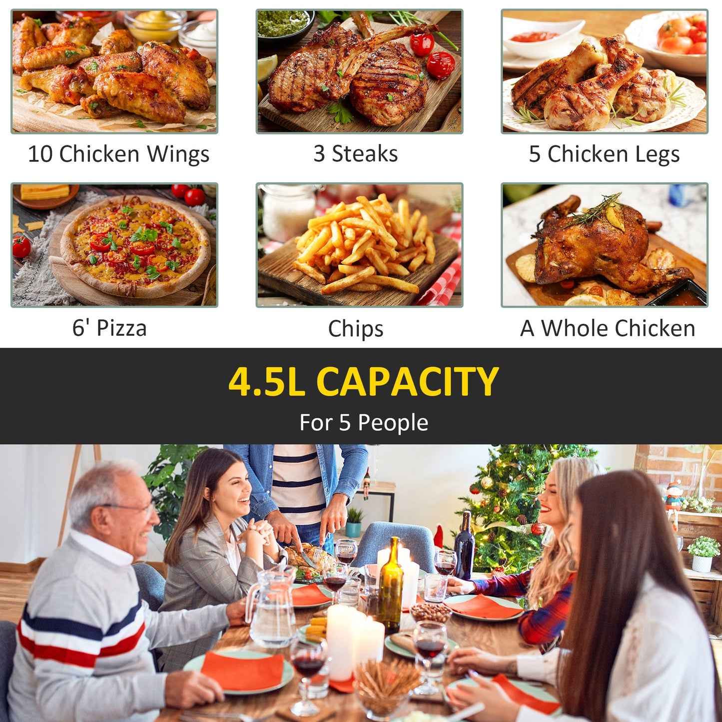 4.5L Air Fryer Oven – Fast, Healthy Family Cooking