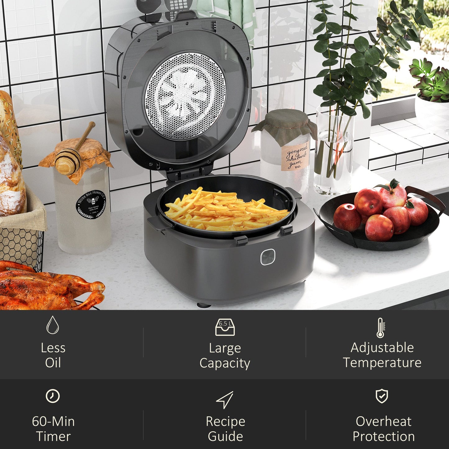 Air Fryer 6.5L – Oil-Free, Healthy Family Recipes