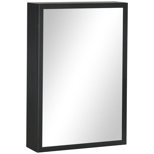 kleankin Wall Mount Mirror Cabinet with Storage
