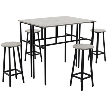 6-Piece Bar Table Set for Small Kitchens & Living Rooms