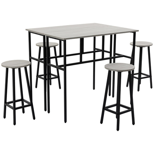 6-Piece Bar Table Set for Small Kitchens & Living Rooms